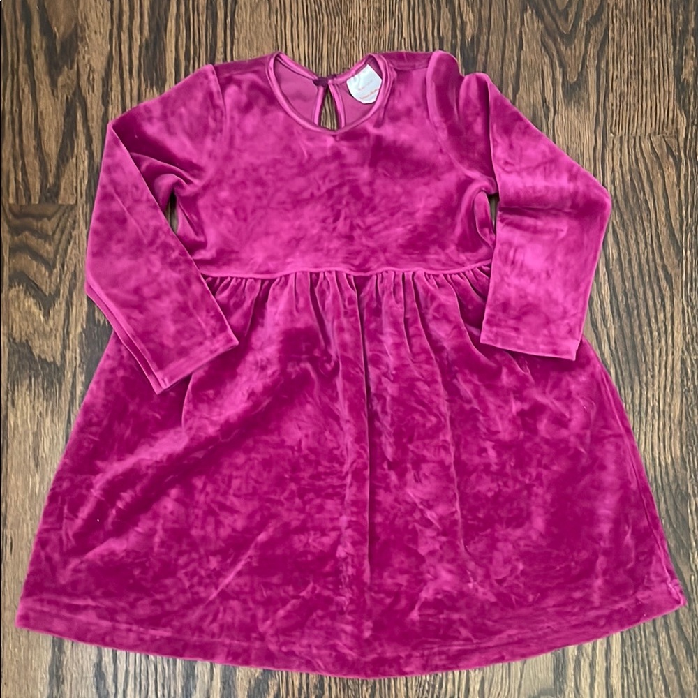 Hanna Andersson Fuchsia Velvet Dress